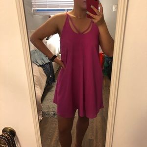 Pink strappy dress